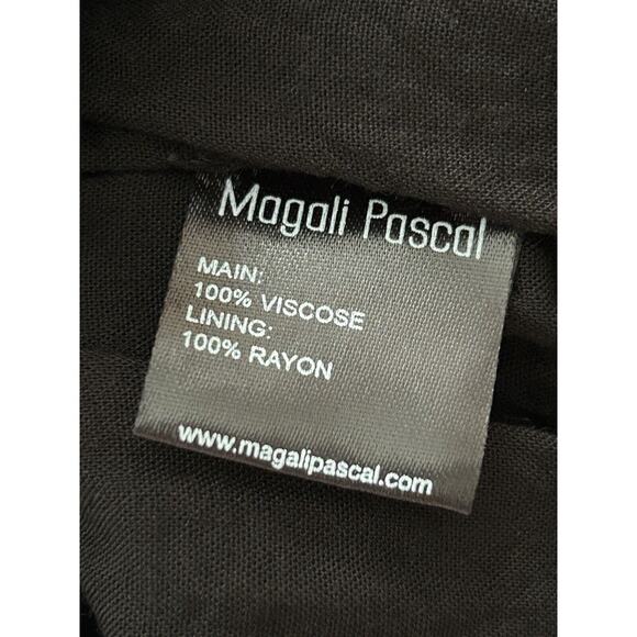 Magali Pascal womens Tiered Mini Skirt Elastic Waist Navy Floral Print M Ruffled - Picture 8 of 10